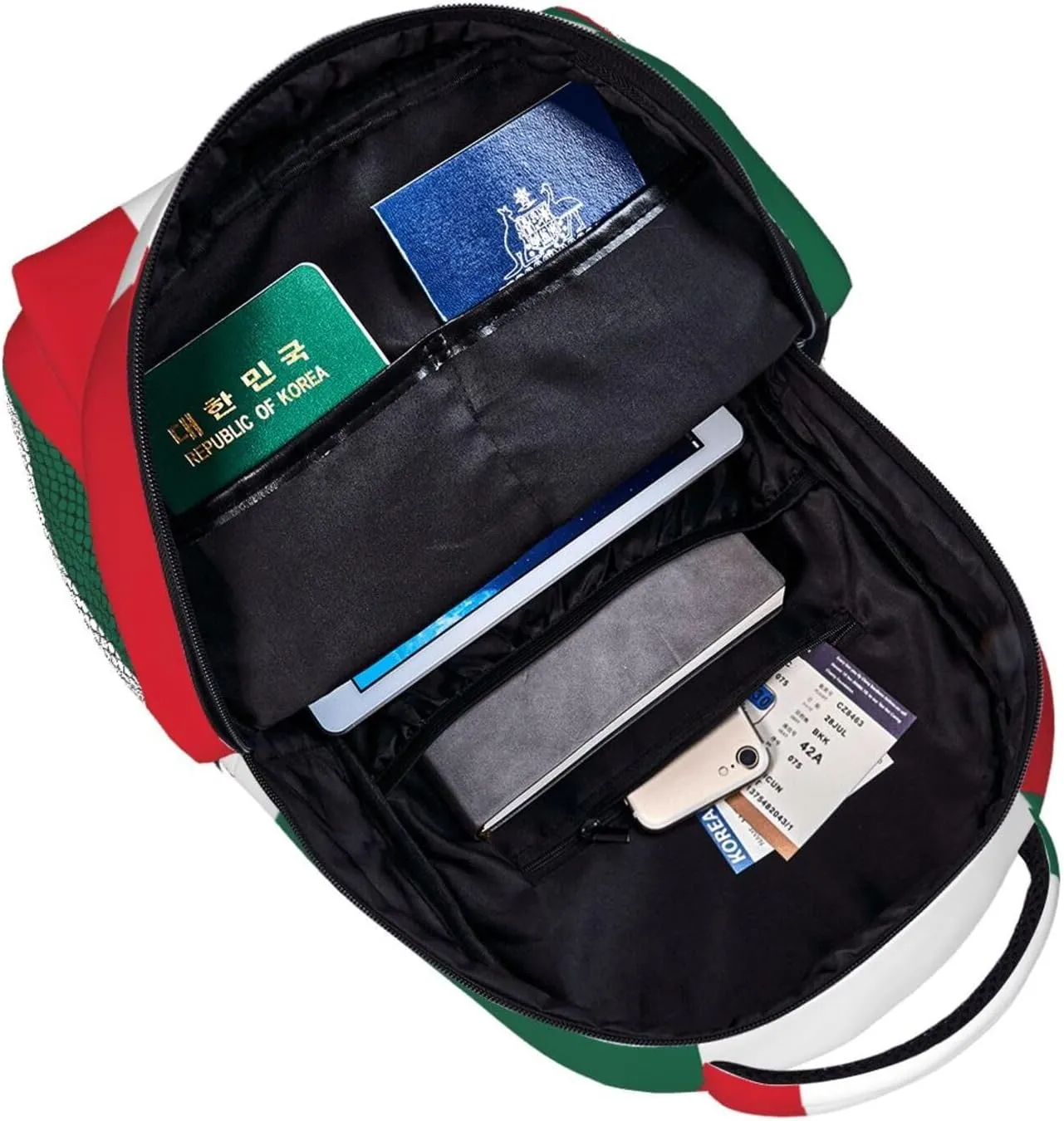 Mexico Flag Travel Laptop Backpack Women Lightweight Backpack Adjustable College Backpack Fits 15.6 Inch Laptop Waterproof Travel Backpack for Men