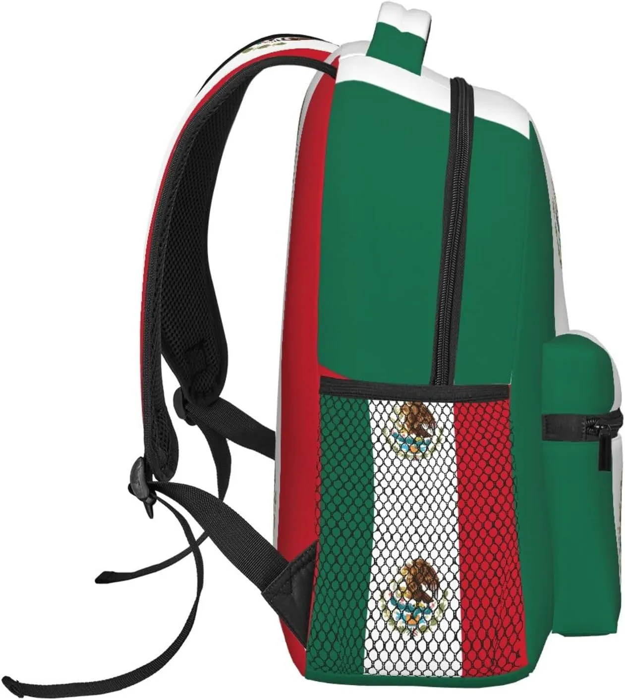 Mexico Flag Travel Laptop Backpack Women Lightweight Backpack Adjustable College Backpack Fits 15.6 Inch Laptop Waterproof Travel Backpack for Men