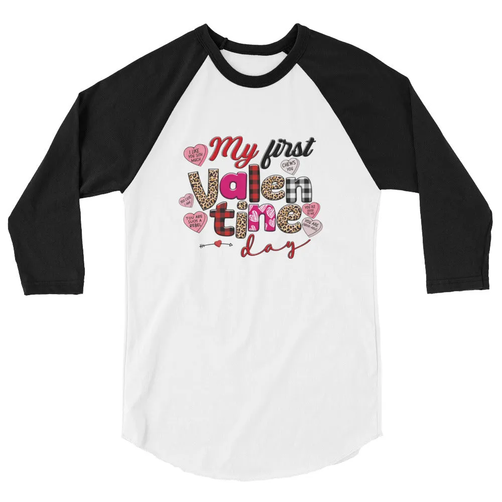 My First My Valentines Day Raglan Shirt