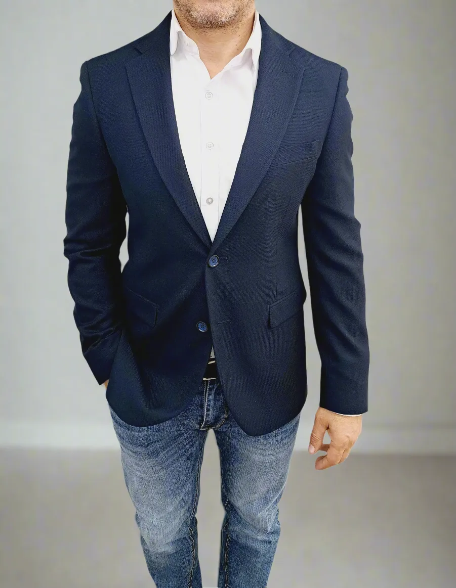 NAVY TAILORED FIT HAVANA BLAZER