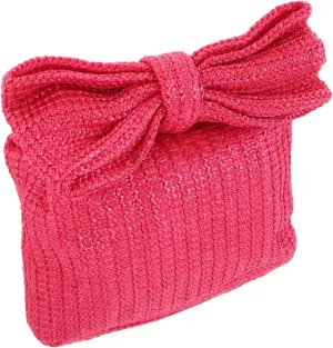 NOLITOY Simple Bow Clutch Bag Women's Evening Handbag Stylish Bow Purse Fashionable Evening Bag for Women