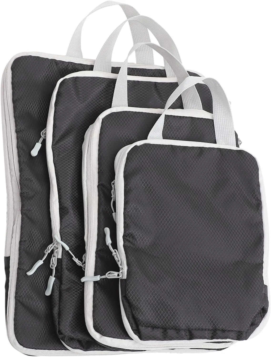 NOLITOY Space-saving Luggage Organizers 4pcs Compression Travel Cubes Diaper Bag Packing Cubes Easy Zipper