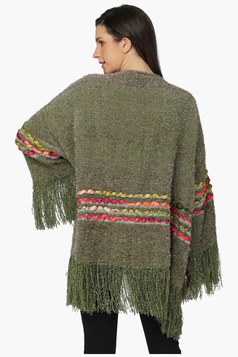 Olive Green Woolen Shrug