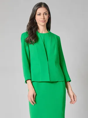 Open Front Jacket, Iconic Stretch Crepe