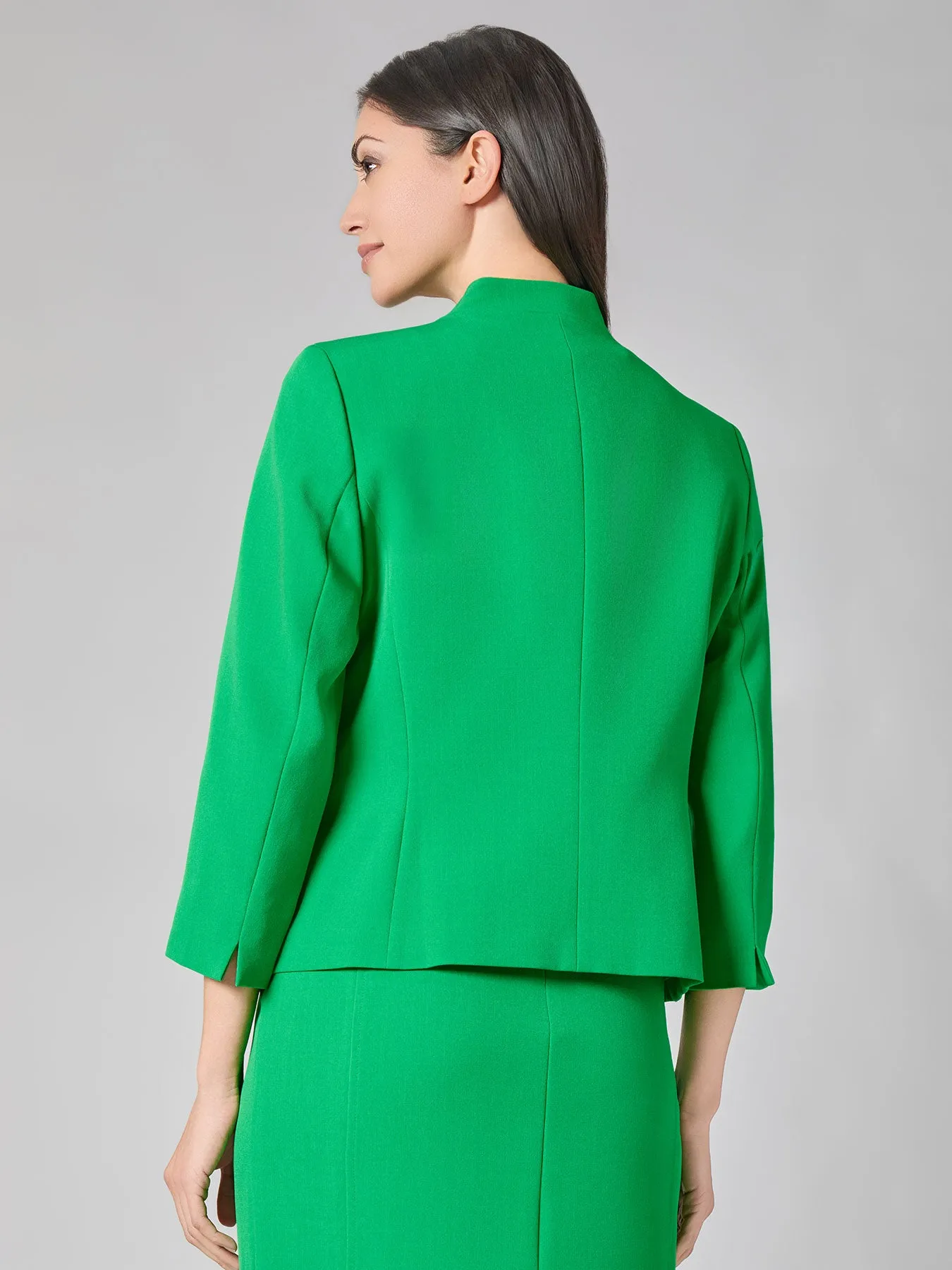 Open Front Jacket, Iconic Stretch Crepe