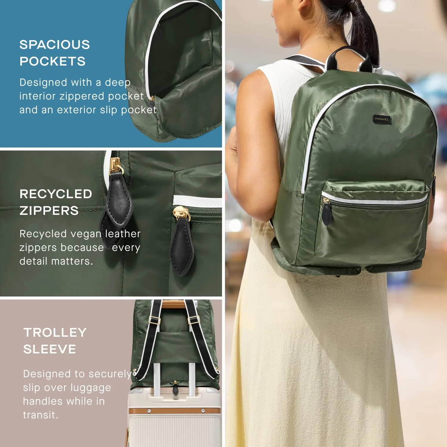 Paravel Fold Up Travel Backpack | Packable and Lightweight Foldable Travel Bag | Carry On Nylon Backpack with Trolley Sleeve, Canyon Yellow