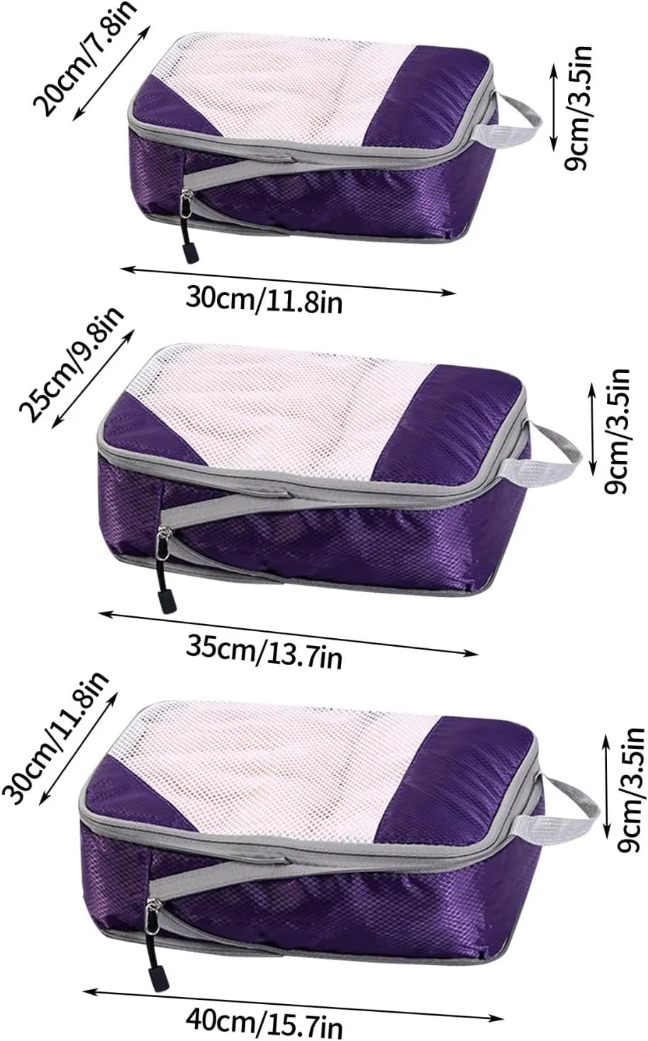 Personalized Compression Packing Cubes,Custom Design Your Picture Text Names Travel Suitcases Organizer Bags Lightweight Space Saving for Carry-on Luggage Suitcase