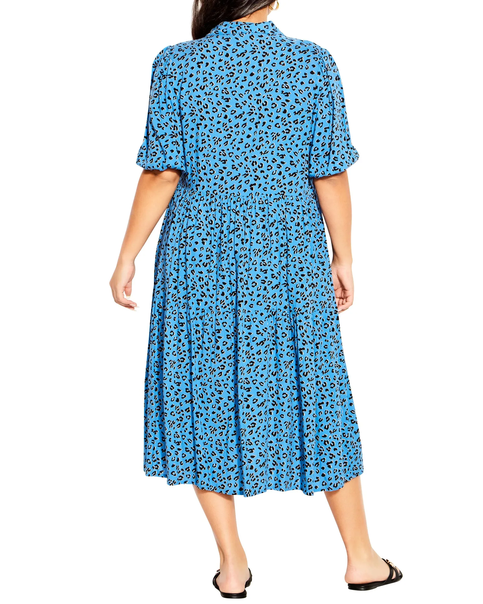 Pilar Midi Dress | Light Blue / Black