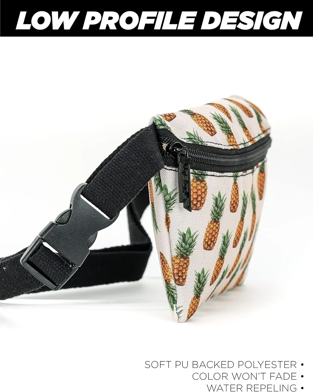 Pineapple Fanny Pack - Cute Festival Bag, Small Crossbody Bags for Women & Men, Fashionable Concert Rave Belt Waist 90s