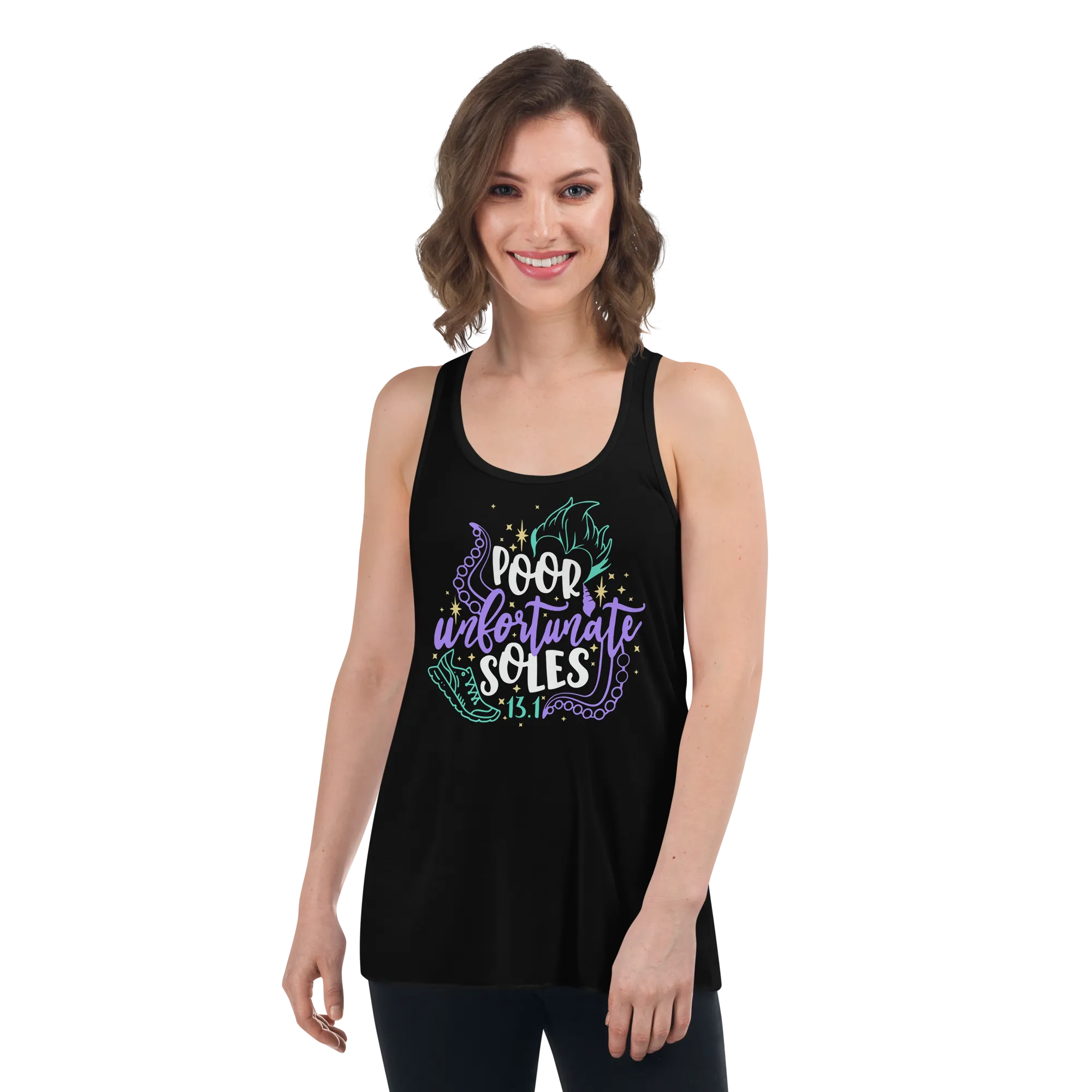Poor Unfortunate SOLES - Ursula Inspired - 13.1 - Bella Canvas Women's Flowy Racerback Tank