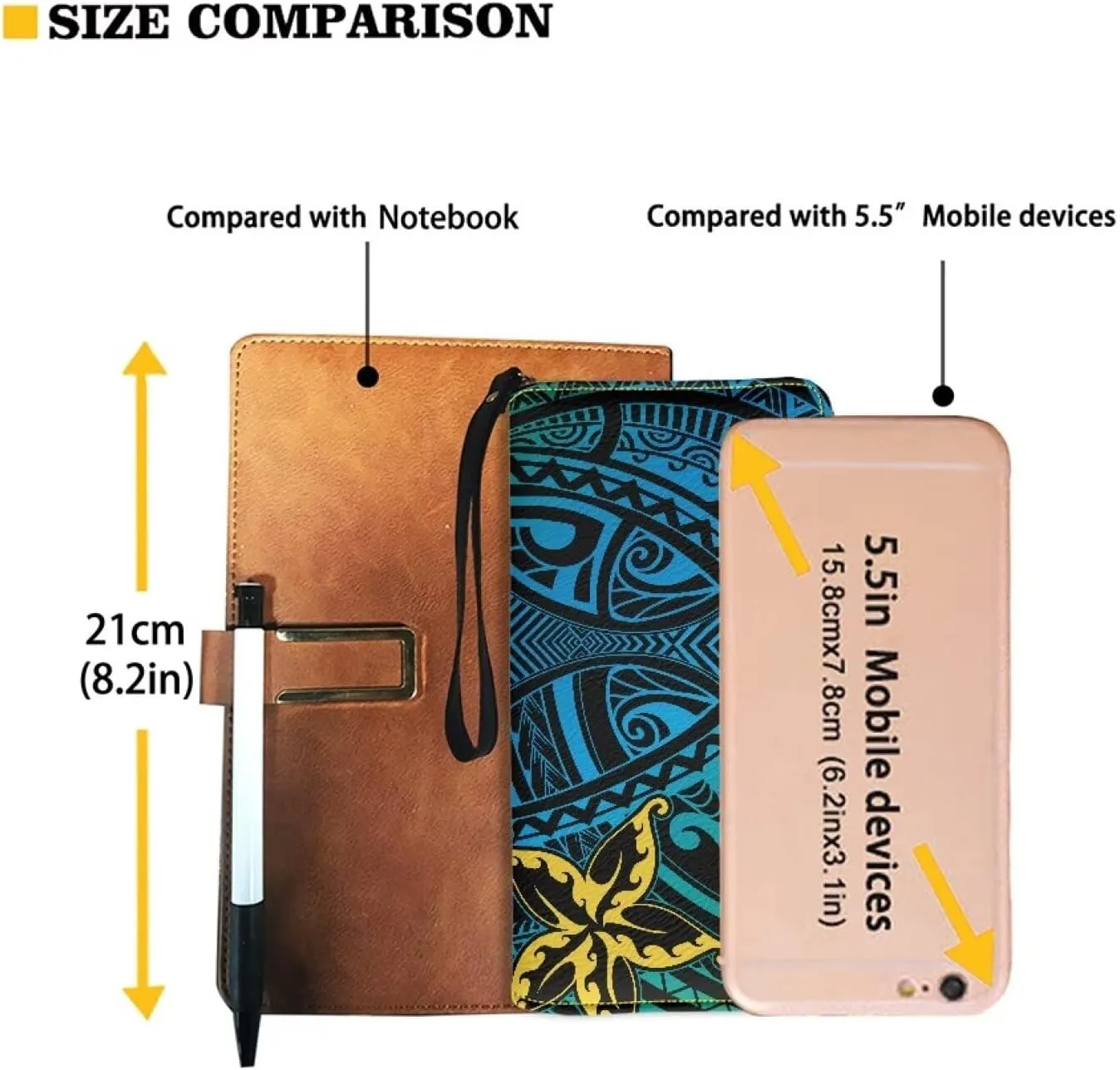 PU Leather Purse Samoan Polynesian Tribal Large Capacity Tote Bag Shoulder Bags Wallet Set 2pcs Shoulder Bags
