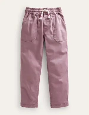 Pull-On Twill Trousers-Orchid Haze