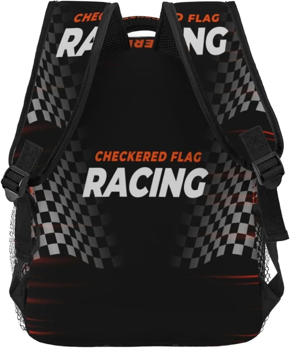 Racing Flag Speed Race Car Backpack for Men Women, Travel Laptop Backpack Computer Bag Daypack for Business Work Weekender