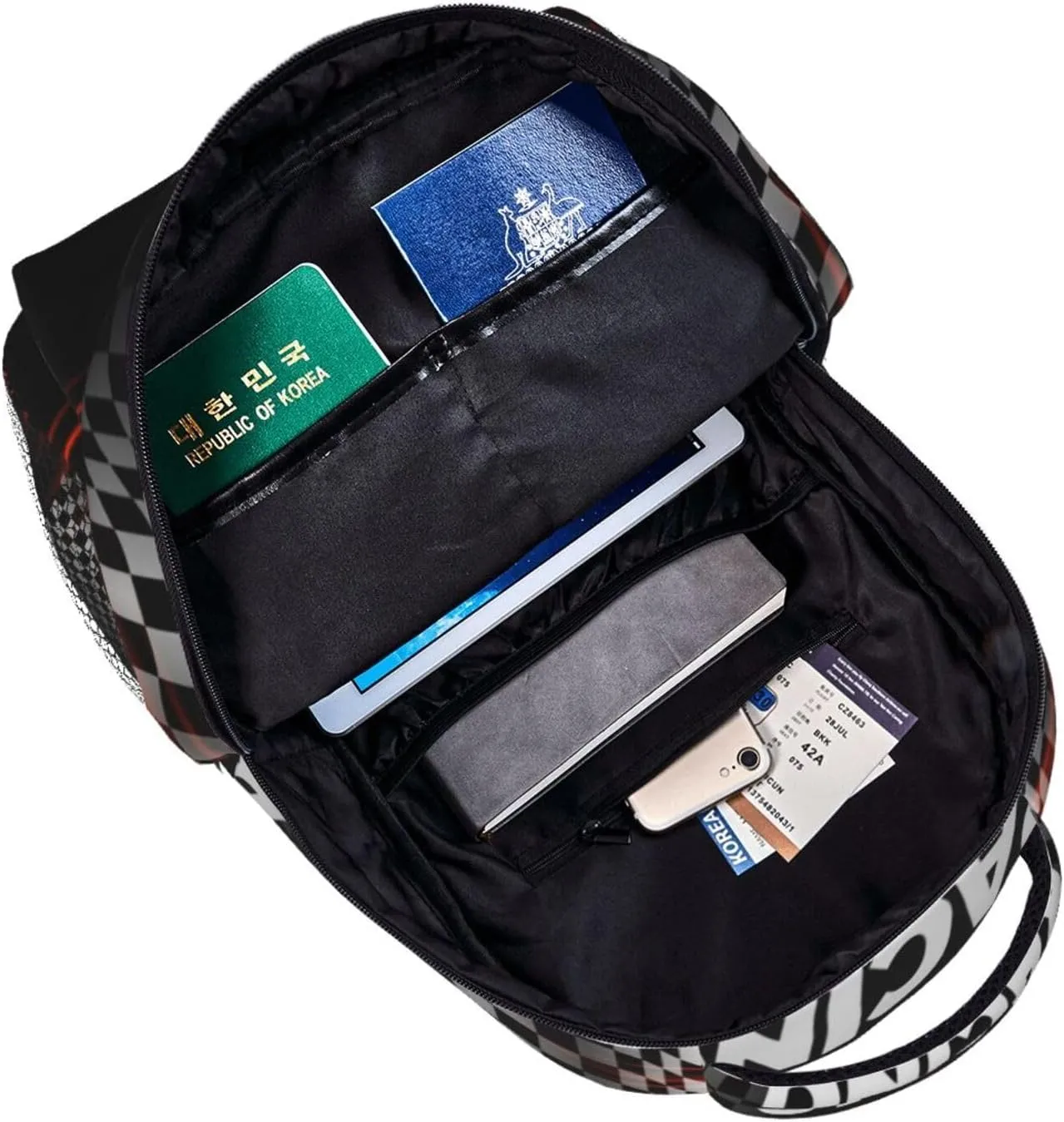 Racing Flag Speed Race Car Backpack for Men Women, Travel Laptop Backpack Computer Bag Daypack for Business Work Weekender