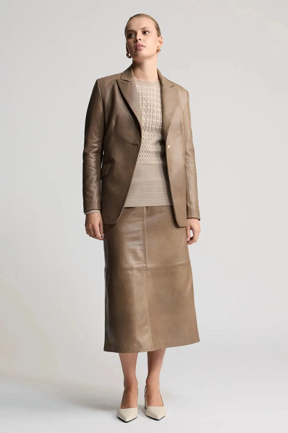 RAW BY RAW | SAMANTHA - TAILORED BLAZER - PUTTY