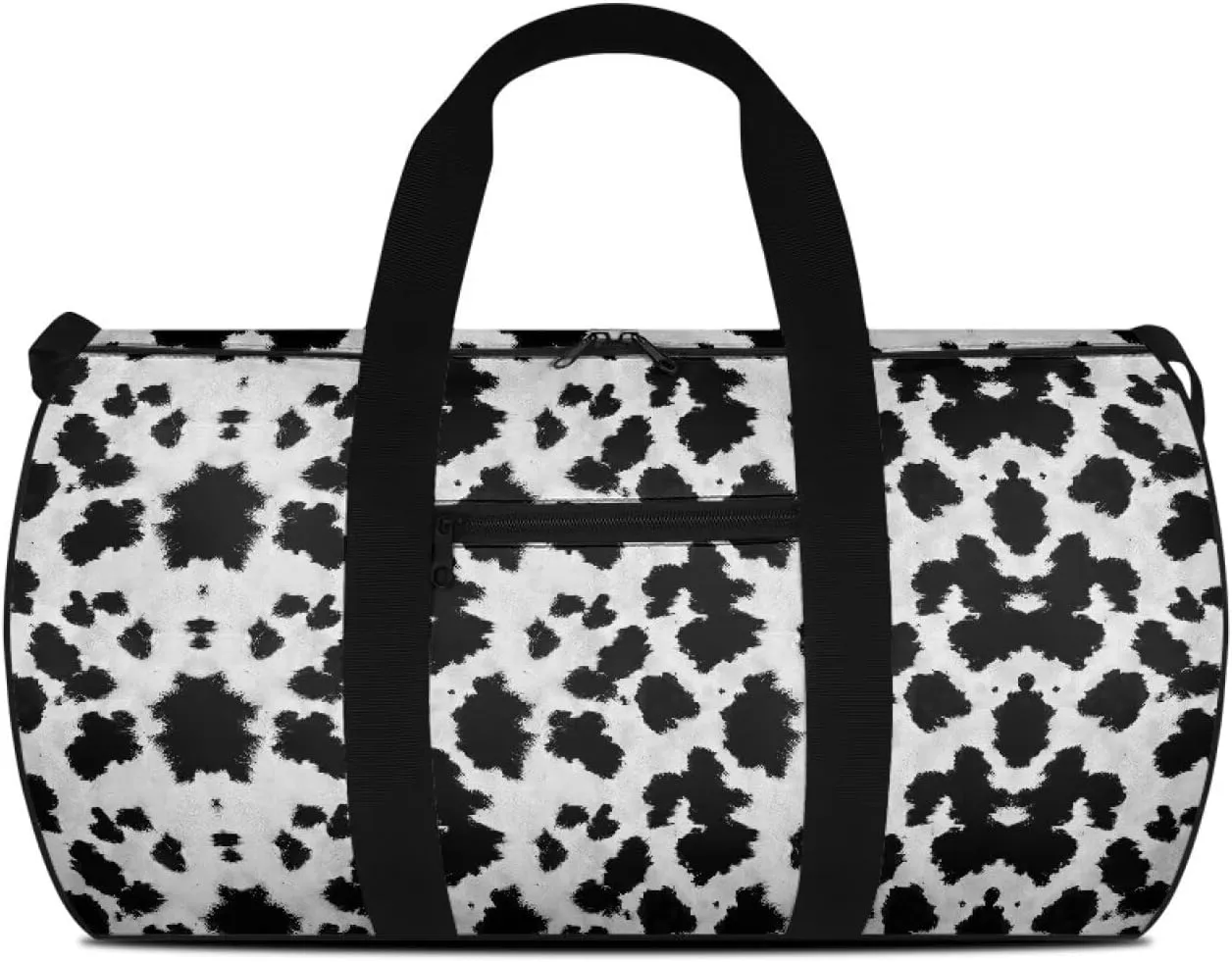 Rchsmod Cow Print Gym Bag for Men Women Large Capacity Duffel Bag with Shoulder Strap Portable Weekender Bag with Inner Pocket Sports Tote Bags Tear Resistant Garment Bags for Gym Yoga Beach