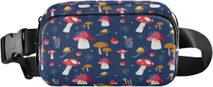 Red Mushrooms Vegetable Belt Bag for Women Men Fanny Pack Small Waist Pouch Crossbody Bags for Outdoor Hiking Running Travel
