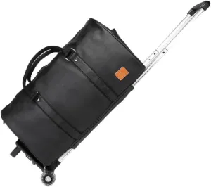 Rolling Garment Bag Garment Duffel Bag Suitcase with Wheels Weekender Bag Large Duffle Bag for Travel Trip Men Women Business, Black