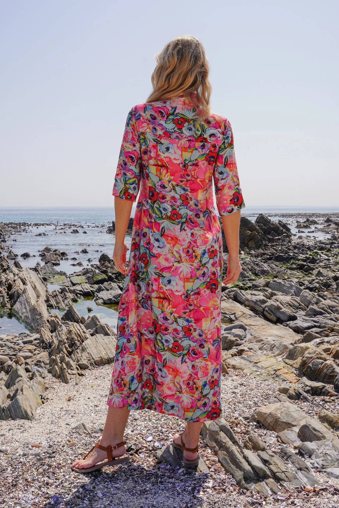 Rose Print Runway Dress