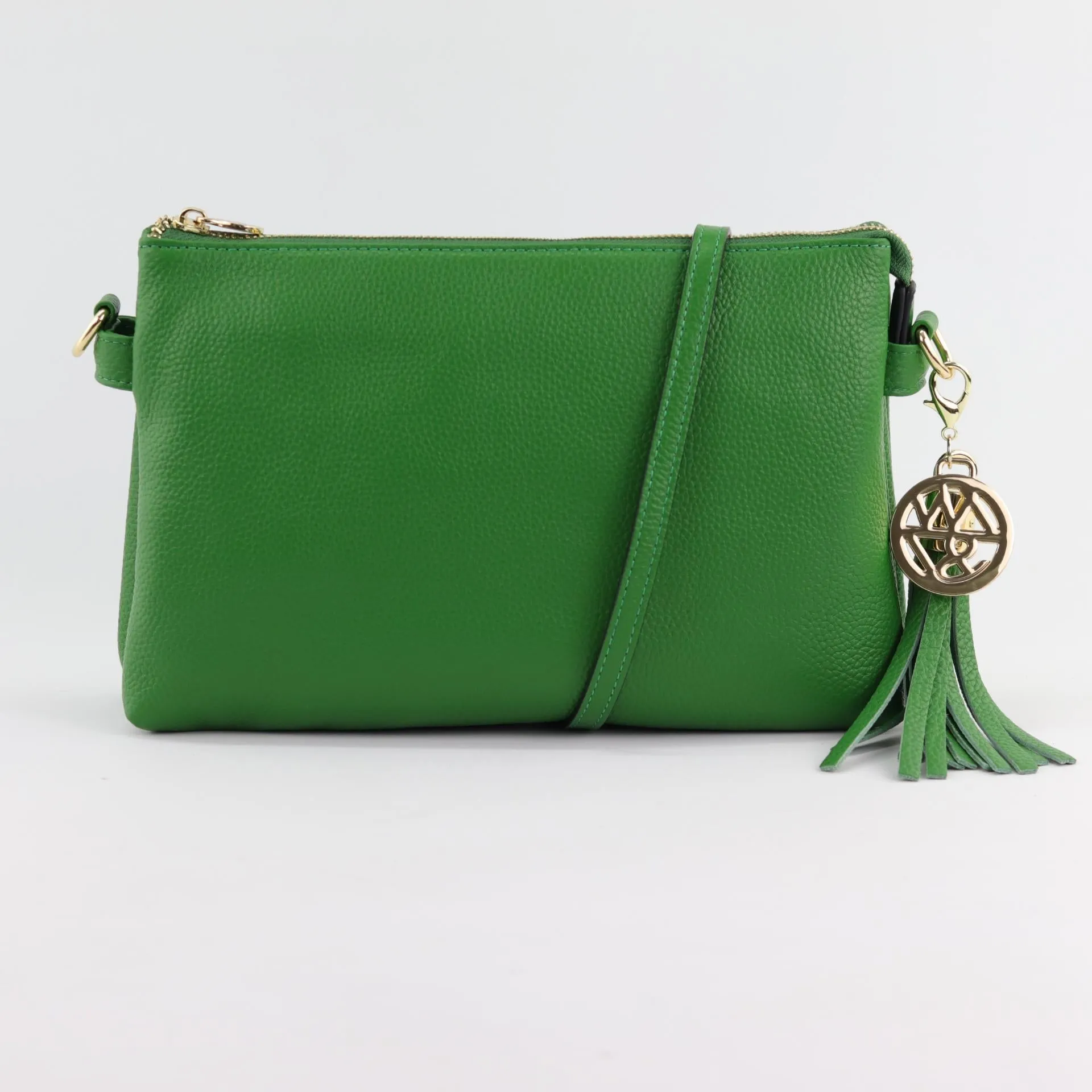 Ruby leather clutch crossbody bag
