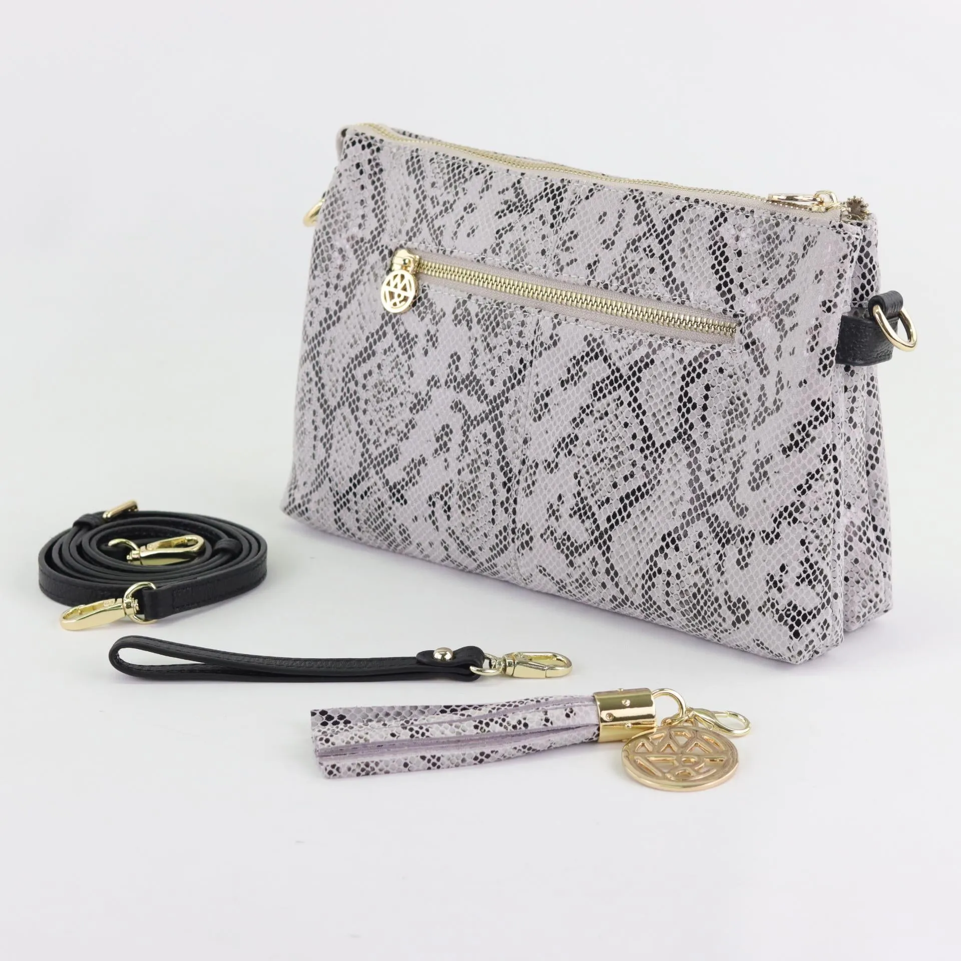 Ruby leather clutch crossbody bag