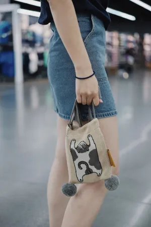Ruoyu Studio Cat-Knitted Mini Crossbody Bag for Phones