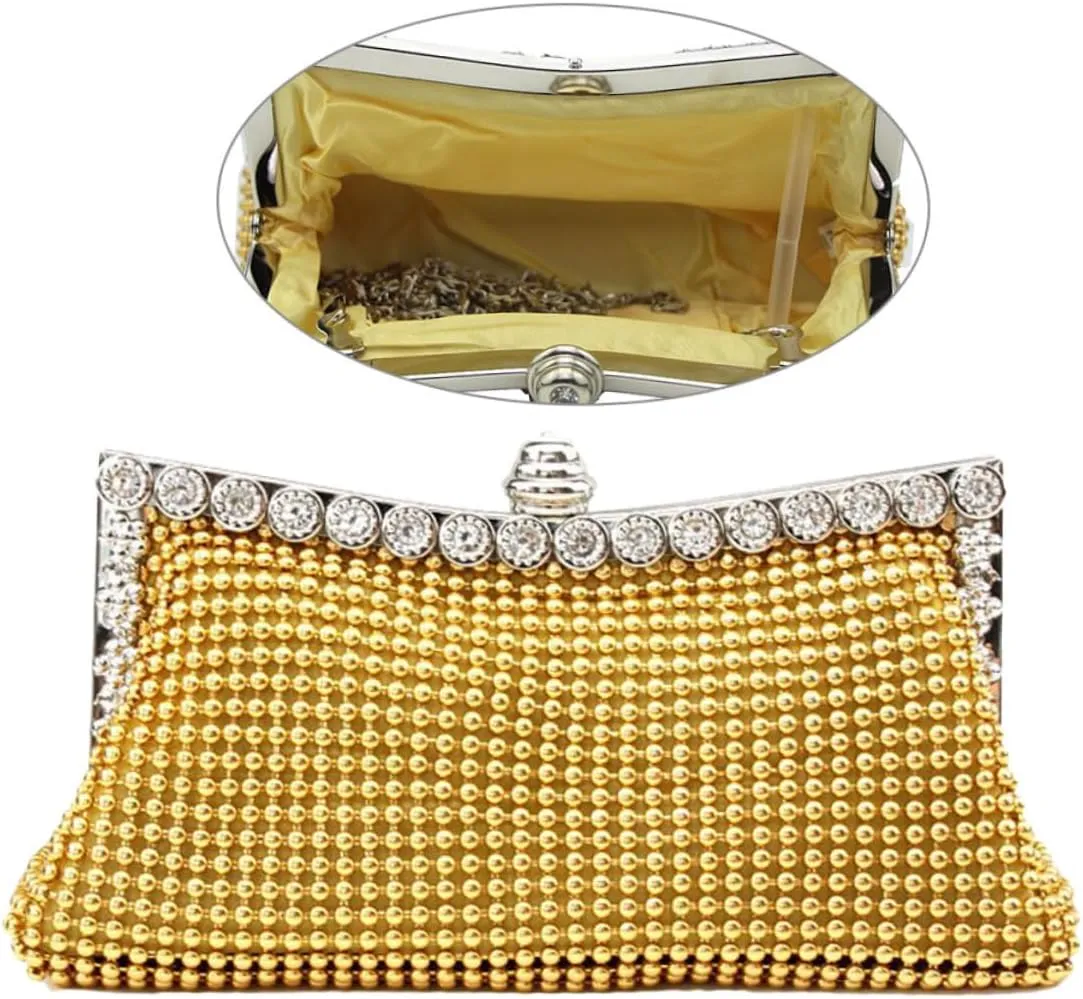 SAFIGLE Elegant Diamond Chain Bag Women's Fashion Clutch for Dinner Parties and Weddings