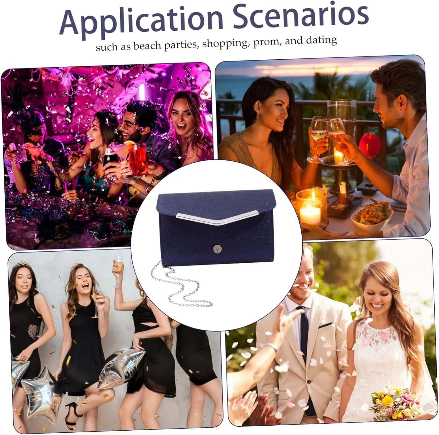 SAFIGLE Handbag Party Purses for Women Evening Clutch Purses for Women Wedding Evening Bag Wedding Purses for
