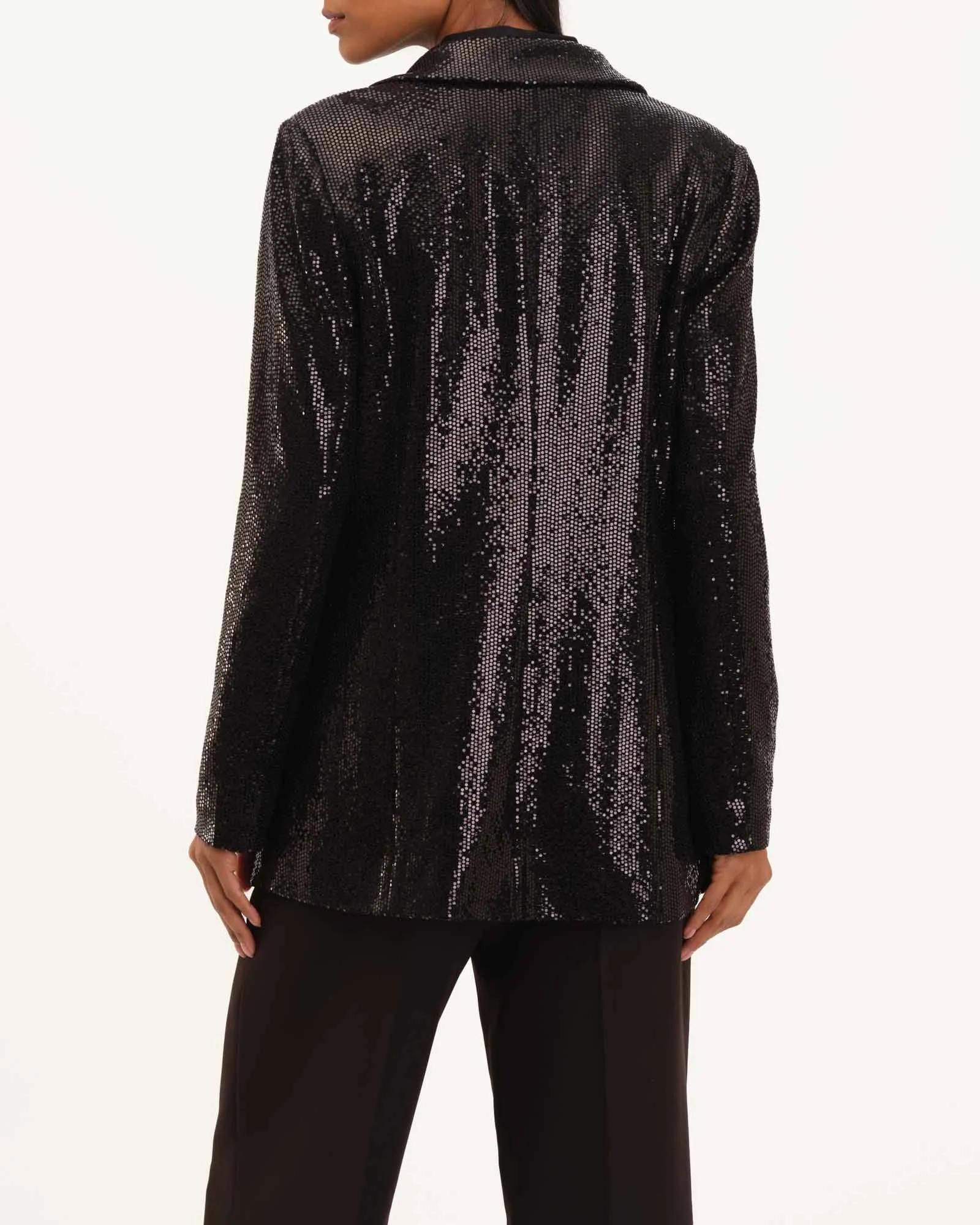 Sequined Notch Collar Blazer