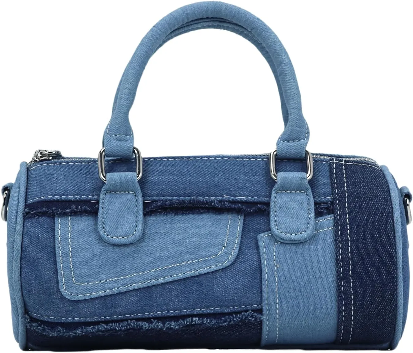 Shoulder Bags for Women Denim Purse Patchwork Crossbody Evening Handbag Clutch
