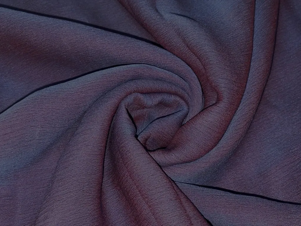 Silk chiffon fabric 44" WIDE available in 32 gm and 60 gm in colors rusty orange/hot pink/lavender/red/redxgreen/bright yellow/mustard x blk/rustxblk/ocean green/orangepink/bluegreen/burgundybrown/charcoal/ black/purple blue/green yellow/orange]