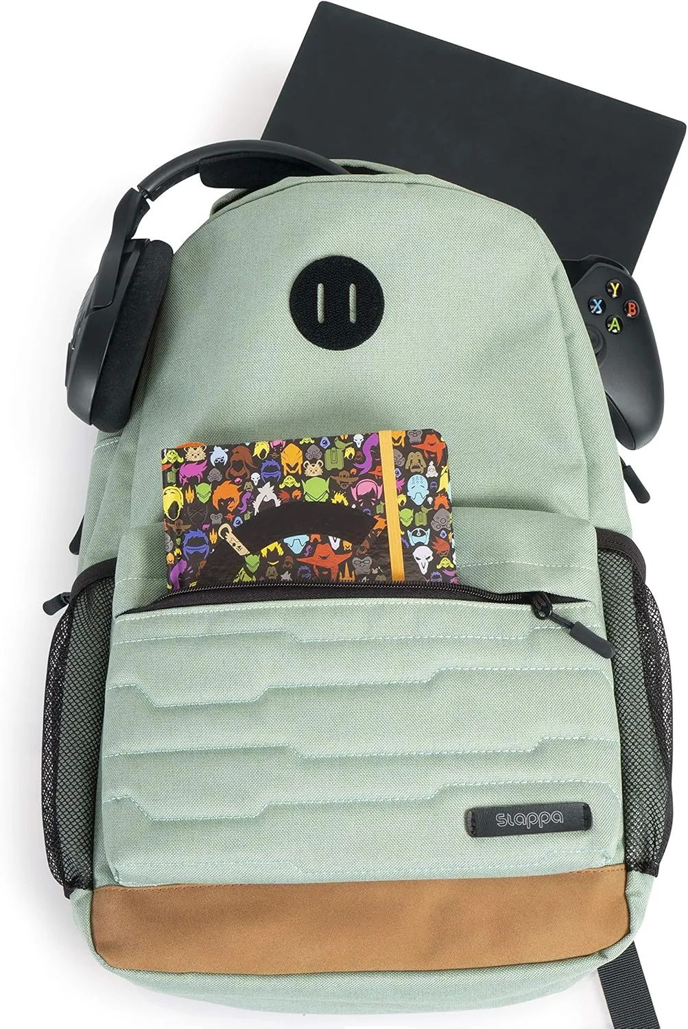 Slappa Alpha Series Gaming Laptop Backpack - Fits up to 15" Laptop; Green (SL-ALPHA-LAPTOP-BP-GRN)