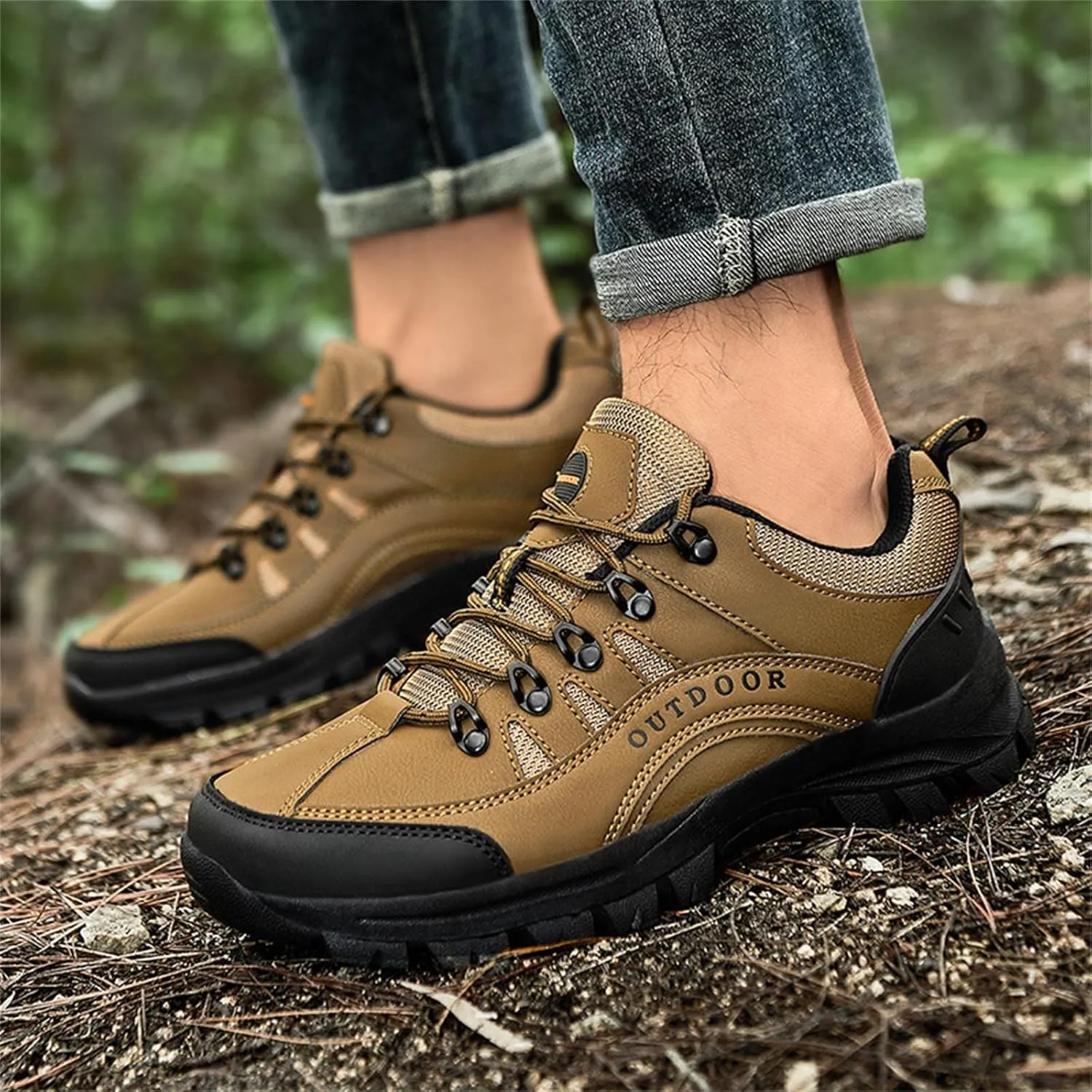 Slip on Walking Shoes for Men Comfy PU Leather Memory Foam Breathable Fashion Sneakers Non Slip Indoor Outdoor Workout Tennis Shoes Wide Width