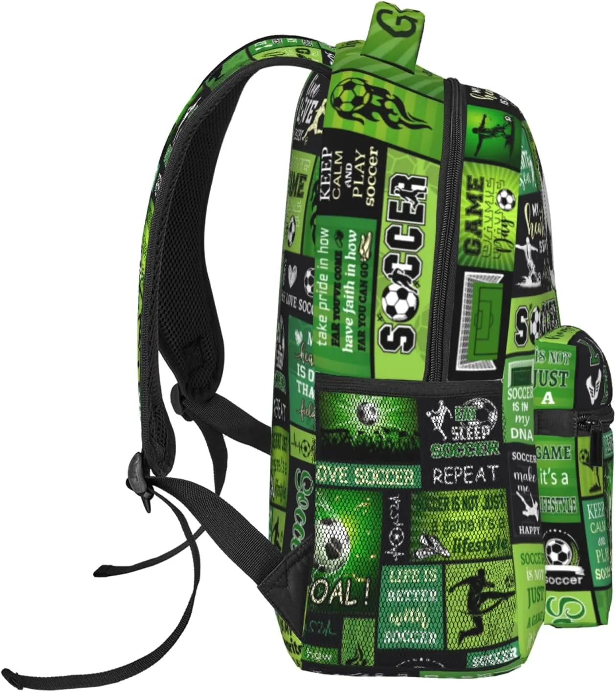 Soccer Backpack For Boys 16 Inch Large Capacity Backpacks Casual Soccer Bookbag Laptop Gifts For Kids Teen Boys