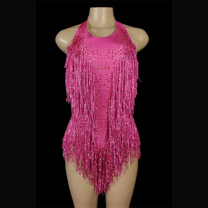 Sparkly Crystals Fringe Bodysuit