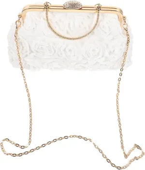 Stylish Flower Chain Bag Evening Clutch Fashionable Purse Evening Party Bag Handbag