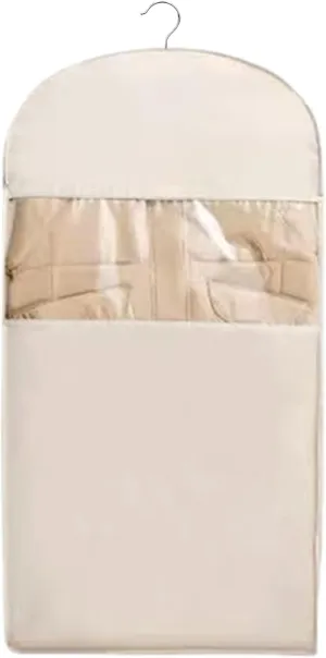 Suit Bags For Closet Storage,Hangable Vacuum Storage Bags For Coats, Space-Saving Organizer Suit Garment Bag With Self-Compression Zipper, Hangable Garment Bag For Home Travel Wedding Business Trip R