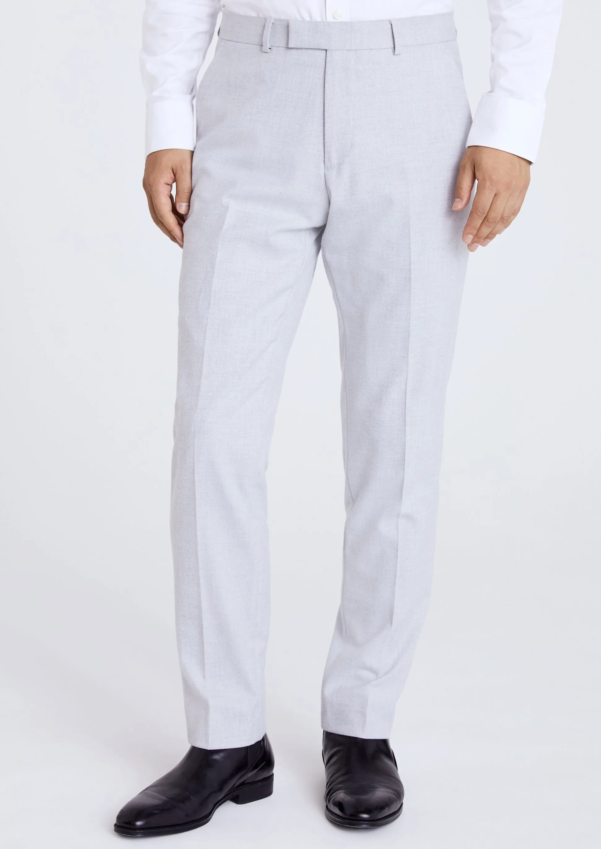 Tailored Fit Light Grey Double Breasted Suit