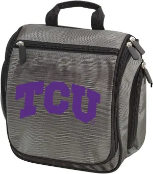 Texas Christian University Toiletry Bags or Mens TCU Shaving Kits HANGABLE Travel Bag