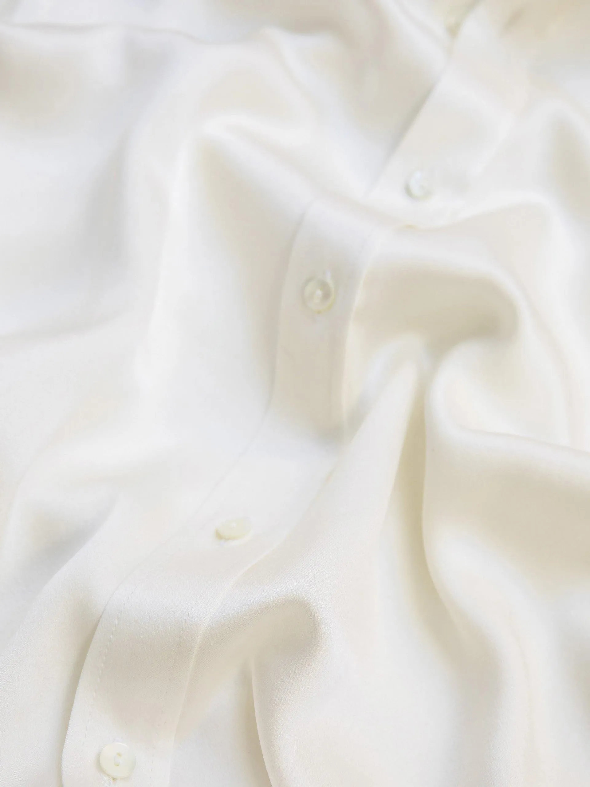 The Boyfriend: pearl white silk shirt