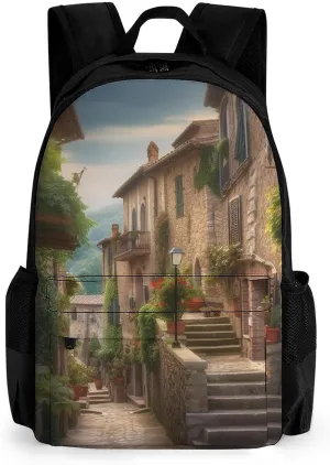 Travel Backpack for Men Women Italy Tuscan Laptop Backpack for Work Office Travel Casual Daypack