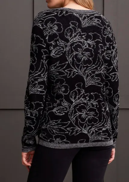 Tribal Long Sleeve Scoop Neck Sweater-50% OFF