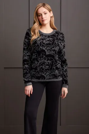 Tribal Long Sleeve Scoop Neck Sweater-50% OFF
