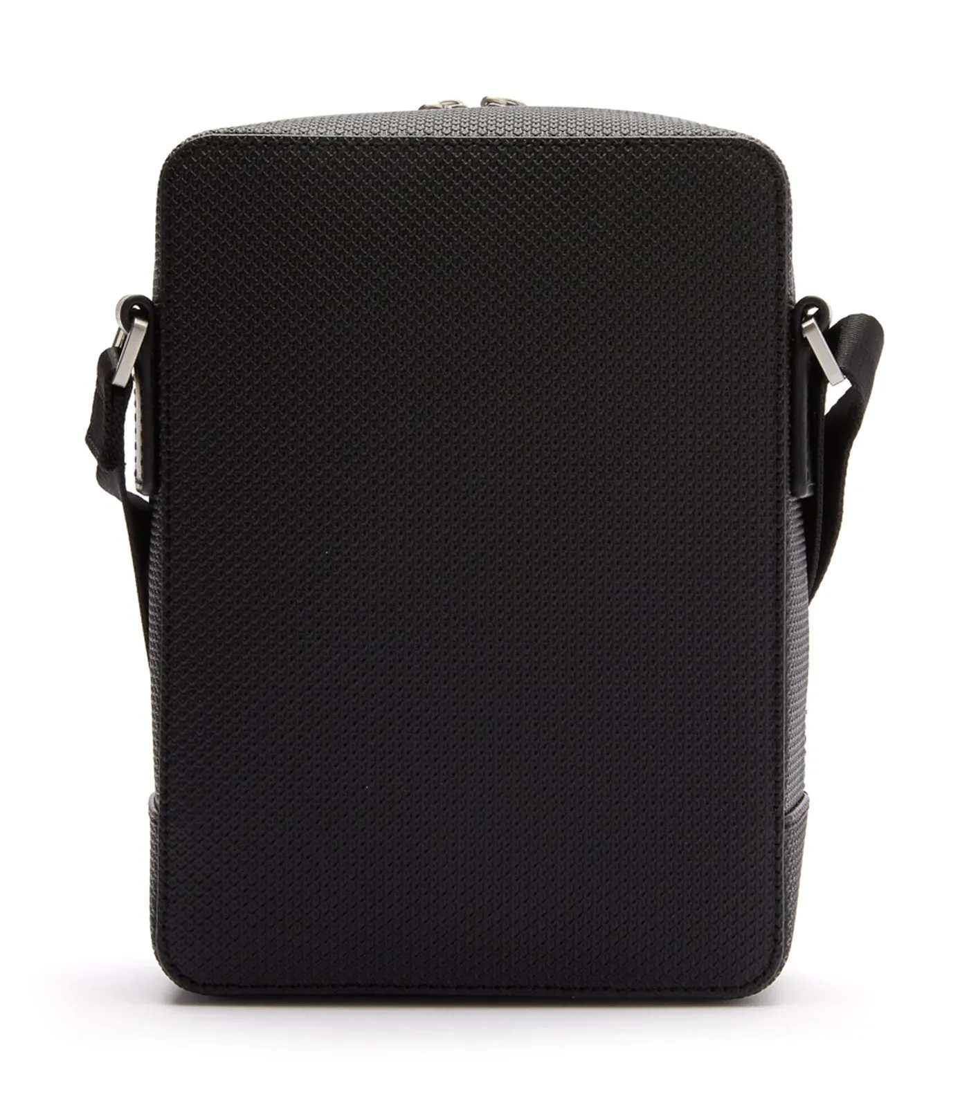 Unisex Chantaco Matte Stitched Leather Vertical Camera Bag Black