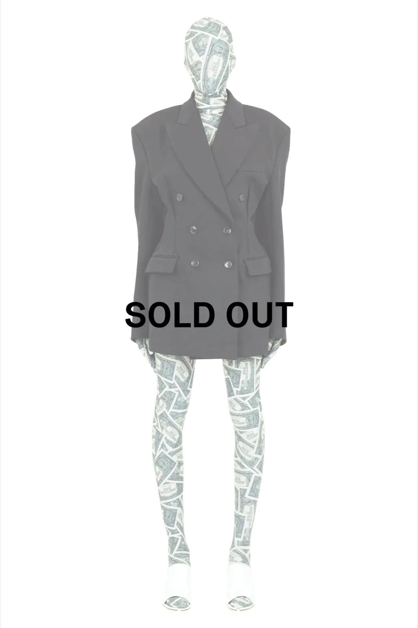 Vetements Hourglass Molton Tailored Jacket in Black