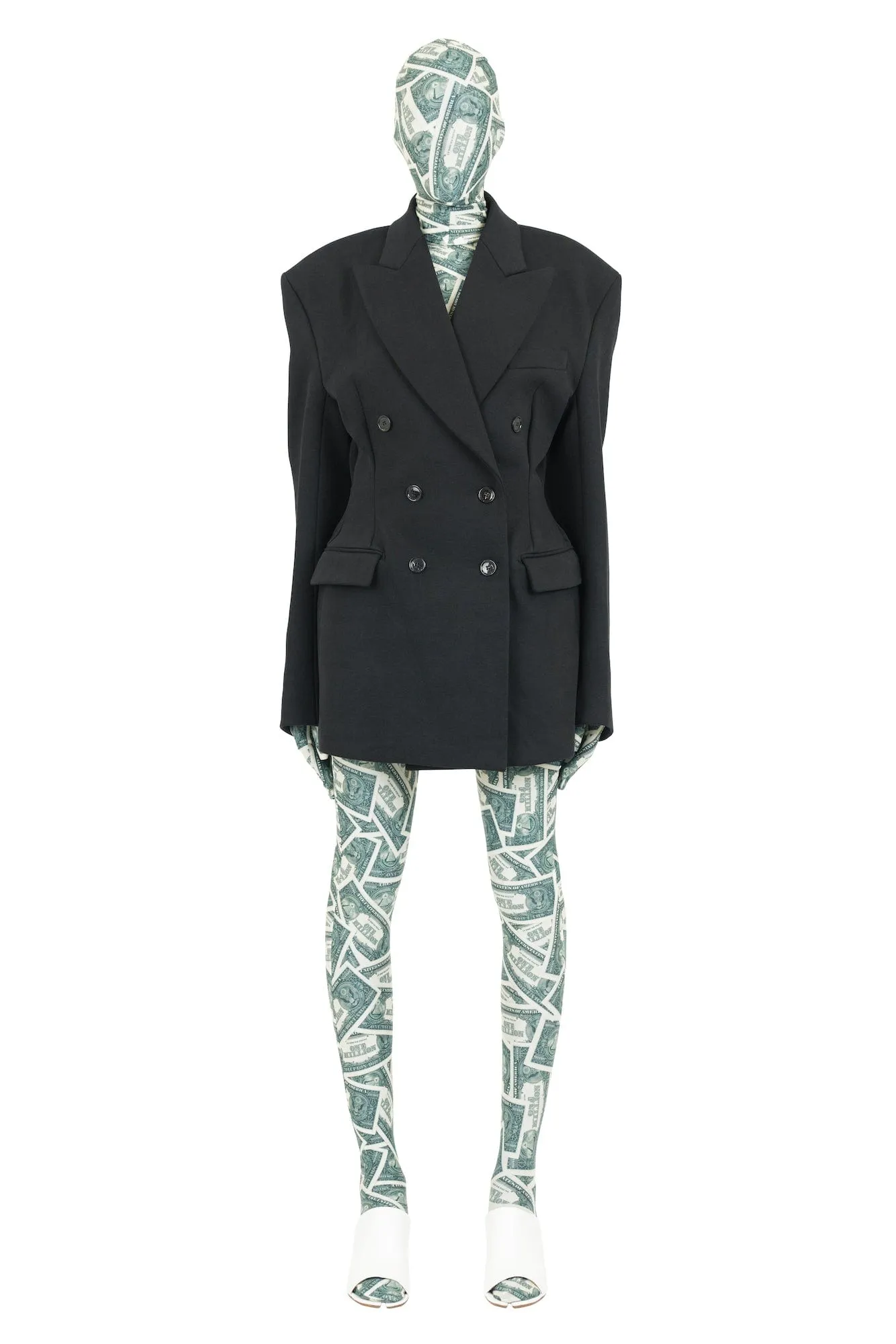 Vetements Hourglass Molton Tailored Jacket in Black