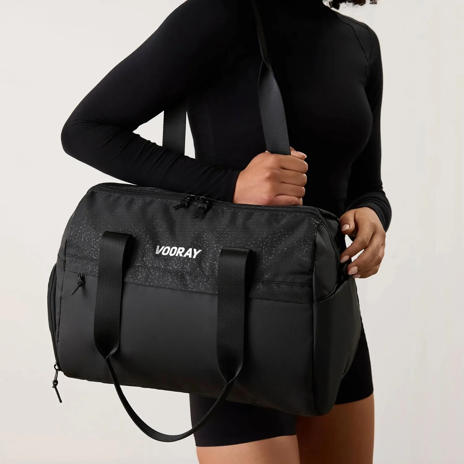Vooray 25L Trainer Duffel Bag  Lightweight Travel Duffel for Women and Men with Shoe Pocket, Workout Bag, Weekender for Overnight, Football, Traveling, or Hospital Use