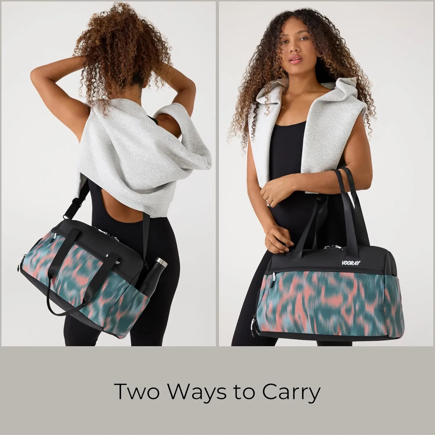 Vooray 25L Trainer Duffel Bag  Lightweight Travel Duffel for Women and Men with Shoe Pocket, Workout Bag, Weekender for Overnight, Football, Traveling, or Hospital Use