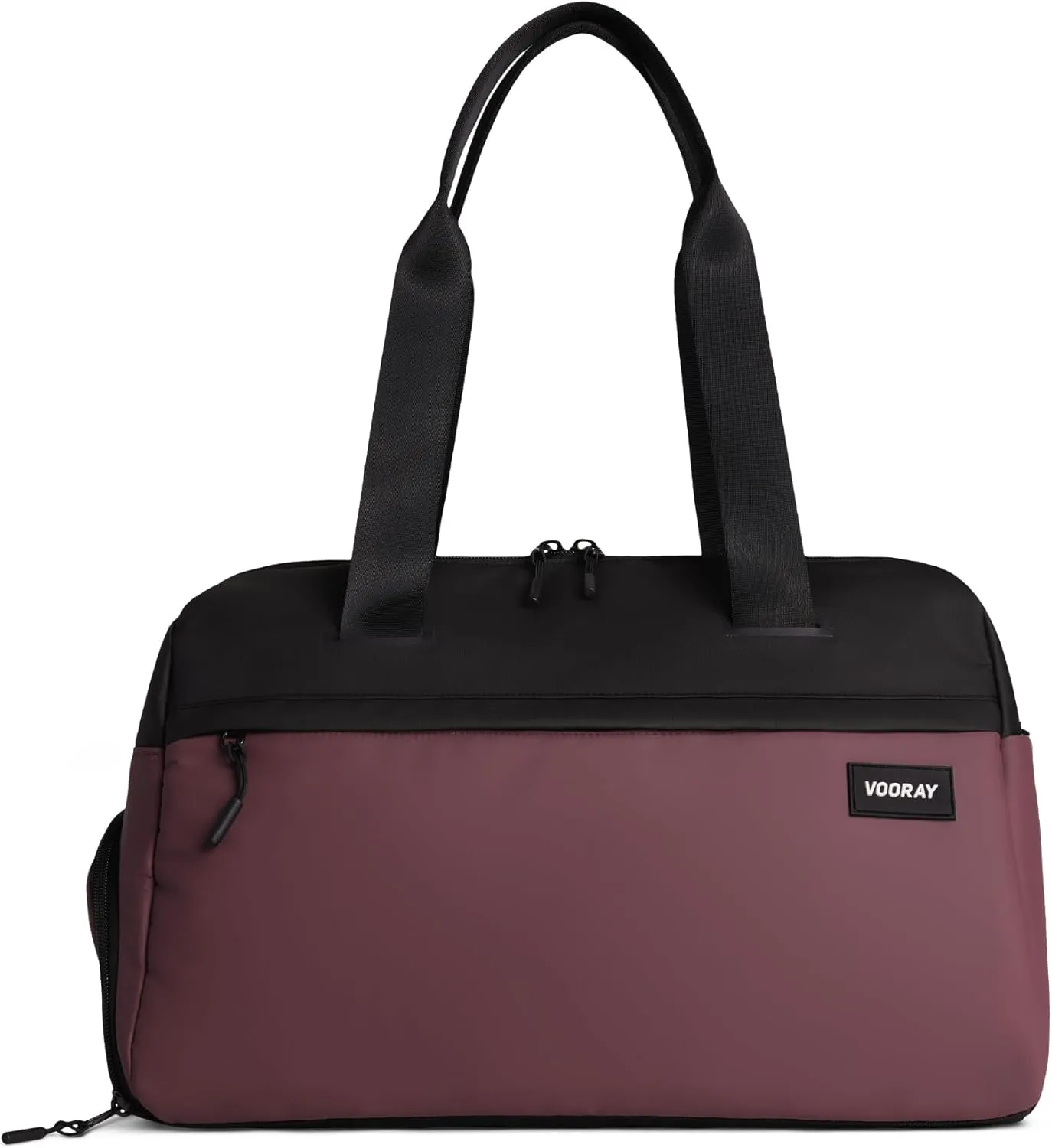 Vooray 25L Trainer Duffel Bag Rose  Lightweight Travel Duffel for Women and Men with Shoe Pocket, Workout Bag, Weekender for Overnight, Football, Traveling, or Hospital Use