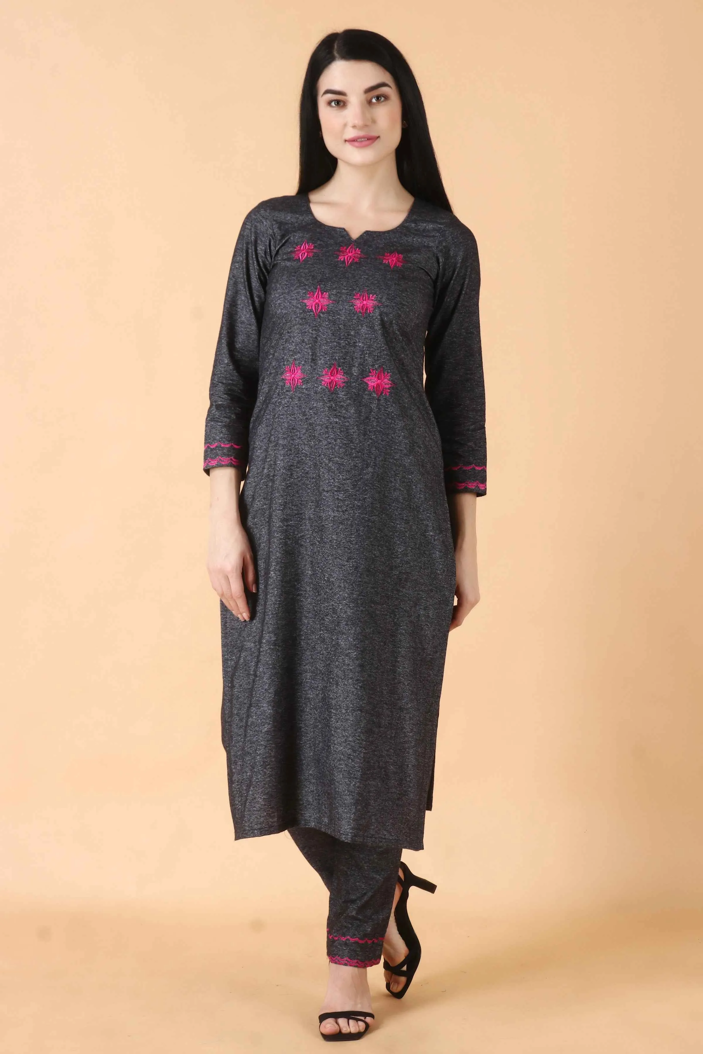 Warm Grey Kurta Set